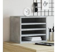 vidaXL Organizador escritorio madera ingeniería hormigón 36x26x29,5 cm