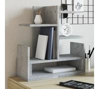 vidaXL Organizador Escritorio Madera ingeniería hormigón 49x20x52,5 cm, Almacenamiento de Escritorio, Organizador de papelería, Estante de Almacenamiento de Escritorio