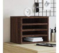 vidaXL Organizador escritorio madera ingeniería marrón 36x26x29,5 cm