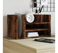 vidaXL Organizador escritorio madera roble ahumado 44,5x24x25 cm