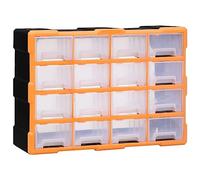 vidaXL Organizador multicajones con 16 cajones medianos 52x16x37 cm