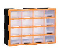 vidaXL Organizador multicajones con 16 cajones medianos 52x16x37 cm