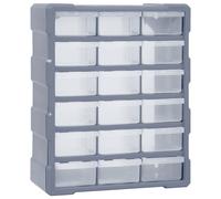 vidaXL Organizador multicajones con 18 cajones intermedios 38x16x47 cm