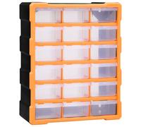vidaXL Organizador multicajones con 18 cajones intermedios 38x16x47 cm