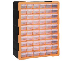 vidaXL Organizador multicajones con 60 cajones 38x16x47,5 cm