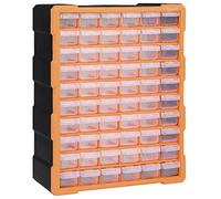 vidaXL Organizador Multicajones con 60 Cajones Herramientas Armario Almacenamiento Pared Taller Caja Manualidades Artesanía Costura Clavos