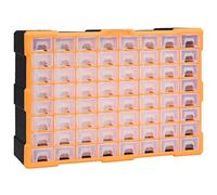 vidaXL Organizador multicajones 64 cajones para taller, herramientas y almacenamiento en pared
