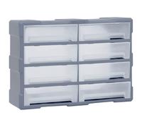 vidaXL Organizador multicajones con 8 cajones grandes 52x16x37 cm
