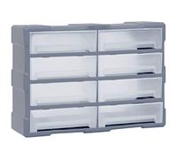 vidaXL Organizador multicajones con 8 cajones grandes 52x16x37 cm