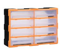 vidaXL Organizador multicajones con 8 cajones grandes 52x16x37 cm