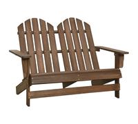 vidaXL Otomana Adirondack de jardín 2 plazas madera de abeto
