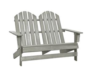 vidaXL Otomana Adirondack de jardín 2 plazas madera de abeto
