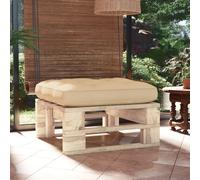 vidaXL Otomana de jardín de palets madera de pino impregnada