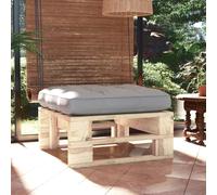 vidaXL Otomana de jardín de palets madera de pino impregnada