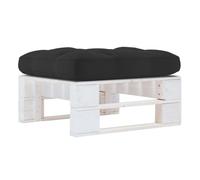 vidaXL Otomana de jardín de palets madera de pino impregnada blanca