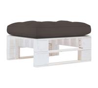 vidaXL Otomana de jardín de palets madera de pino impregnada blanca