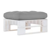 vidaXL Otomana de jardín de palets madera de pino impregnada blanca