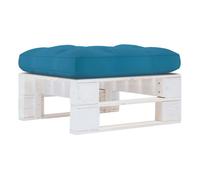 vidaXL Otomana de jardín de palets madera de pino impregnada blanca