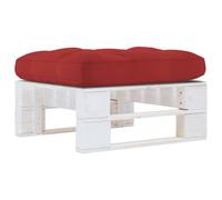vidaXL Otomana de jardín de palets madera de pino impregnada blanca