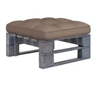 vidaXL Otomana de jardín de palets madera de pino impregnada gris