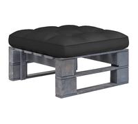 vidaXL Otomana de jardín de palets madera de pino impregnada gris