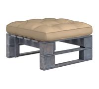 vidaXL Otomana de jardín de palets madera de pino impregnada gris