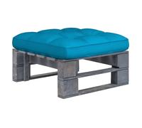 vidaXL Otomana de jardín de palets madera de pino impregnada gris