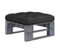 vidaXL Otomana de jardín de palets madera de pino impregnada gris