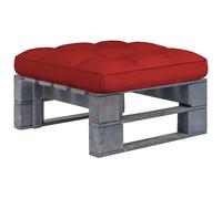 vidaXL Otomana de jardín de palets madera de pino impregnada gris