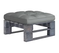 vidaXL Otomana de jardín de palets madera de pino impregnada gris