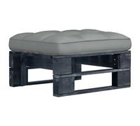 vidaXL Otomana de jardín de palets madera de pino impregnada negro