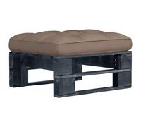 vidaXL Otomana de jardín de palets madera de pino impregnada negro