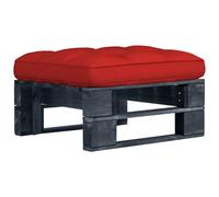vidaXL Otomana de jardín de palets madera de pino impregnada negro