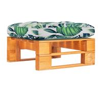 vidaXL Otomana de jardín de palets madera pino impregnada marrón miel