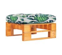 vidaXL Otomana de jardín de palets madera pino impregnada marrón miel