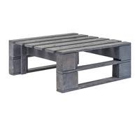 vidaXL Otomana de palés para jardín madera gris