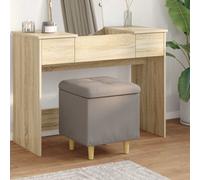 vidaXL Otomano de almacenamiento con cojín Taupé 40 x 40 x 45 cm tela