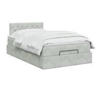 vidaXL Ottomaanse Bed met Matras - Juego de cama (120 x 190 cm), color gris