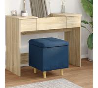 vidaXL Ottoman con Almacenamiento Azul 40 x 40 x 45 cm tela