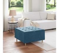 vidaXL Ottoman con Almacenamiento Azul 80 x 80 x 45 cm Terciopelo