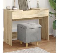 vidaXL Ottoman con Almacenamiento Gris Claro 40 x 40 x 45 cm