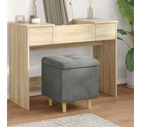 vidaXL Ottoman con Almacenamiento Gris oscuro 40 x 40 x 45 cm