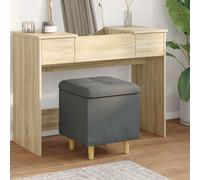 vidaXL Ottoman con Almacenamiento Gris oscuro 40 x 40 x 45 cm tela