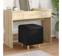 vidaXL Ottoman con Almacenamiento Negro 40 x 40 x 45 cm tela