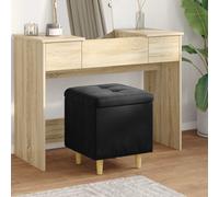 vidaXL Ottoman con Almacenamiento Negro 40 x 40 x 45 cm Terciopelo