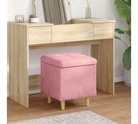 vidaXL Ottoman con Almacenamiento Rosa 40 x 40 x 45 cm Terciopelo