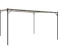 vidaXL Pabellón beige, 4x4 metros, tela de 180 g/m² y estructura de acero