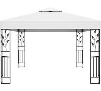 vidaXL Pabellón con techo doble, 3x4 metros, blanco