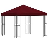 vidaXL Pabellón de 3 x 3 metros, color burdeos, fabricado en poliéster y acero, con una densidad de 190 g/m²