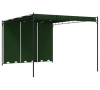 vidaXL Pabellón de 4 x 3 x 2,3 metros, color verde, fabricado en poliéster y acero